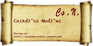 Csikász Noémi névjegykártya